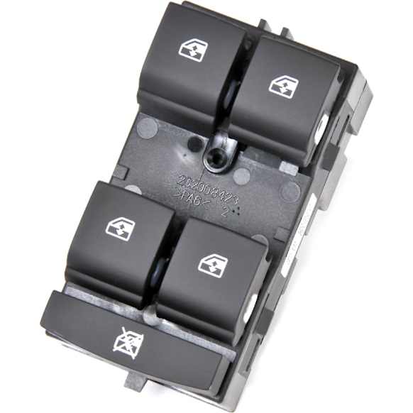 95188245 Front, Passenger Side Window Switch, Black, 5 Buttons, Hatchback, Power Rr Door Wdo & T/Gate Wdo(A33), Chrome I/S Dr Handle(E21), North America(Mah)