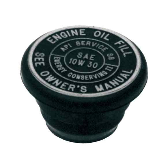 1985 Chevrolet S10 Blazer - Oil Filler Cap, 1st Design, For 2nd Design See 12573338/FC207, Black, Rubber, Professional Series