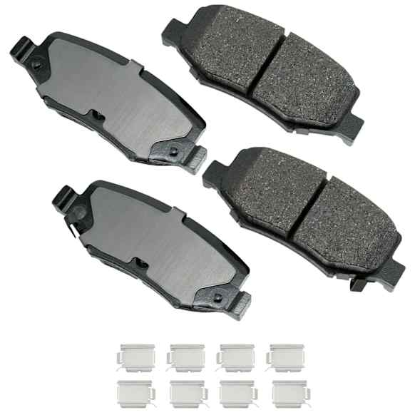 2007 Jeep Wrangler - Rear Ceramic Brake Pad Set, 3.8L 6Cyl, RWD, Pro-ACT Series