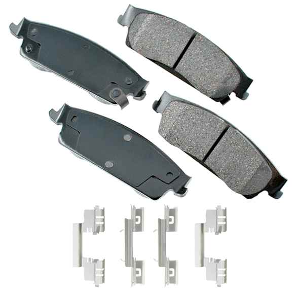 2013 Chevrolet Suburban 1500 - Rear Ceramic Brake Pad Set, 5.3L 8Cyl, With Pad Wear Sensor Type Mechanical; With abutment clips, Performance Series