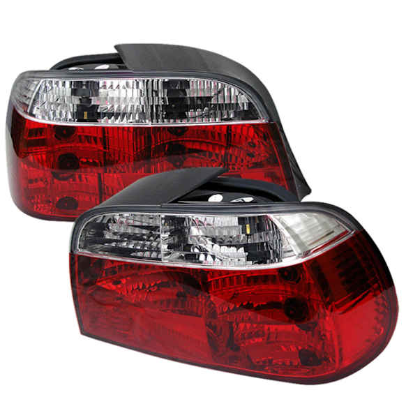 5000651 Driver and Passenger Side Halogen Tail Light, Without bulb(s), Clear Lens, Chrome Interior, Crystal Series