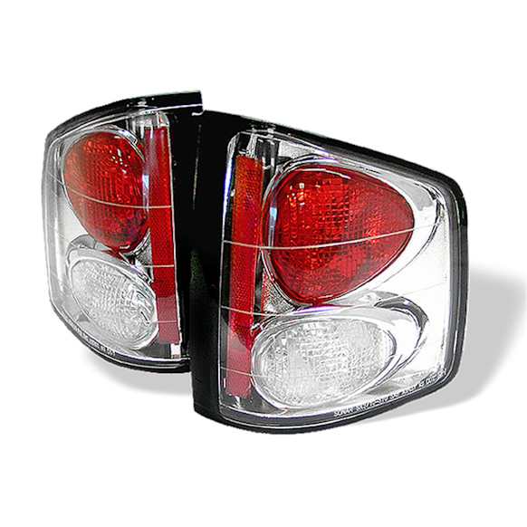 5001894 Driver and Passenger Side Halogen Tail Light, Without bulb(s), Clear Lens, Chrome Interior, Euro Series