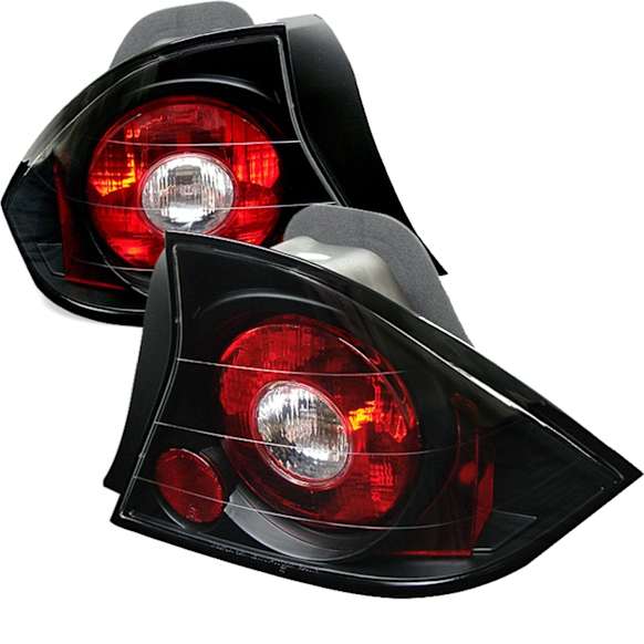 5004369 Driver and Passenger Side Halogen Tail Light, Without bulb(s), Clear Lens, Black Interior, Coupe, Euro Series