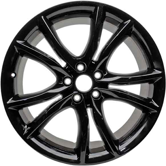 ALY02563U45N Aluminum Painted Black Wheel, 20 in. X 8 in., 5 x 115 mm Bolt Pattern