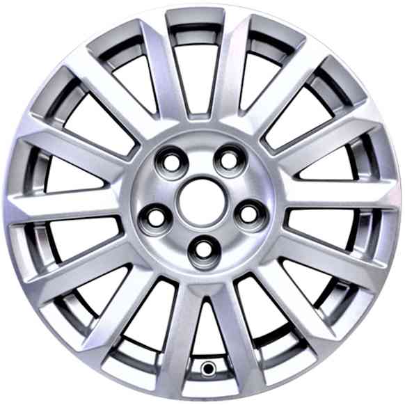 2010 Cadillac CTS - Aluminum Silver Wheel, 14 Spoke; Factory Replacement; (Associated Hollander Numbers: 4668; 4687); OE: 9597612; 09597612; 22818052, 17 in. x 8 in., 5 x 120 mm Bolt Pattern