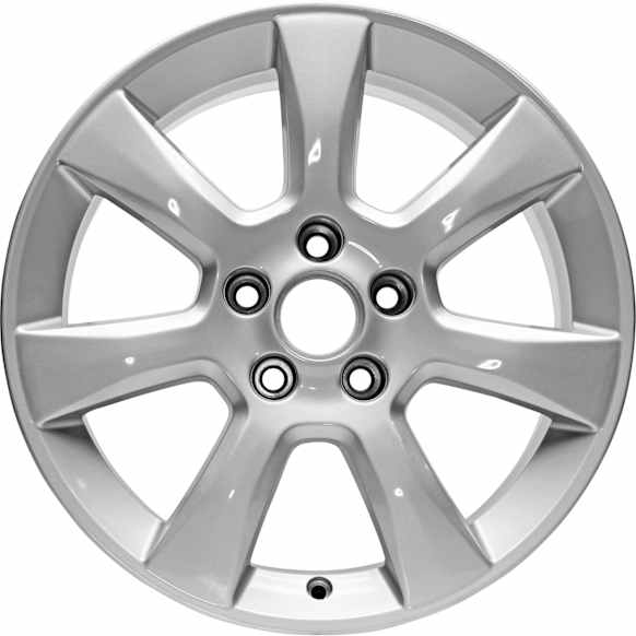 2013 Cadillac ATS - Aluminum Silver Wheel, 7 Spoke; Factory Replacement (Associated Hollander Numbers: 4703); OE: 22921891, 17 in. x 8 in., 5 x 115 mm Bolt Pattern