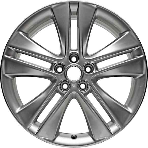 2014 Chevrolet Cruze - Aluminum Silver Wheel, 10 Spoke; Factory Replacement (Associated Hollander Numbers: 5675; 5828); OE: 13254959; 13426344, 18 in. x 7.5 in., 5 x 105 mm Bolt Pattern