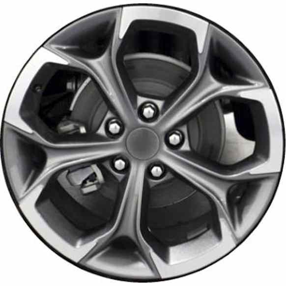 ALY05893U35N Aluminum Charcoal Wheel, 18 in. X 8.5 in., 5 x 115 mm Bolt Pattern