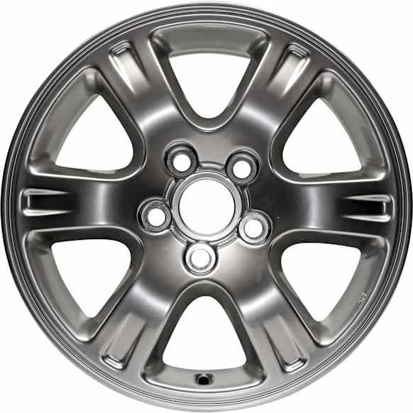 ALY69397U78N Aluminum Silver Wheel, 16 in. X 6.5 in., 5 x 4.5 in. Bolt Pattern