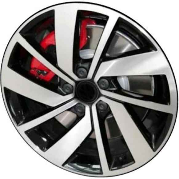 ALY70060U45N Aluminum Painted Black Wheel, 18 in. X 7.5 in., 5 x 112 mm Bolt Pattern