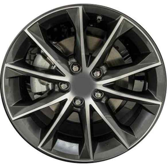 ALY75172U30N Aluminum Charcoal Wheel, 18 in. X 7.5 in., 5 x 4.5 in. Bolt Pattern