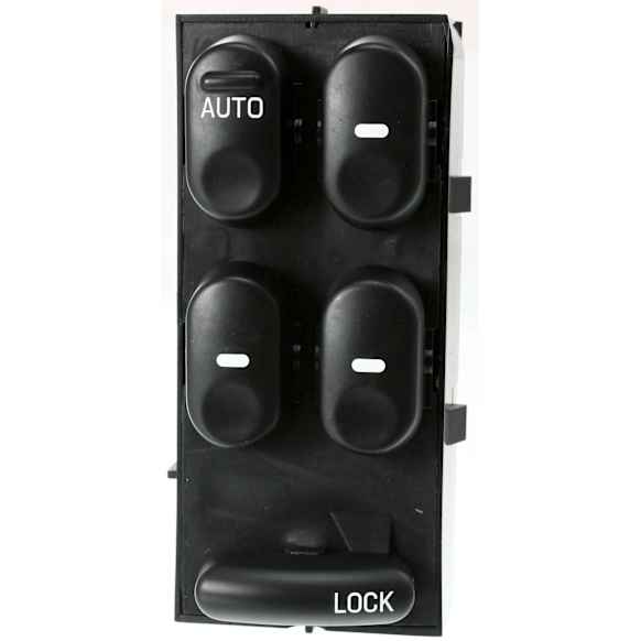 Front, Driver Side Window Switch, Black, 5-Button, with Window Lock and Auto Down Switch