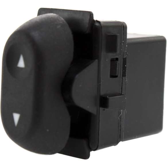 Front, Passenger Side or Rear, Driver or Passenger Side Window Switch Black 1 Button