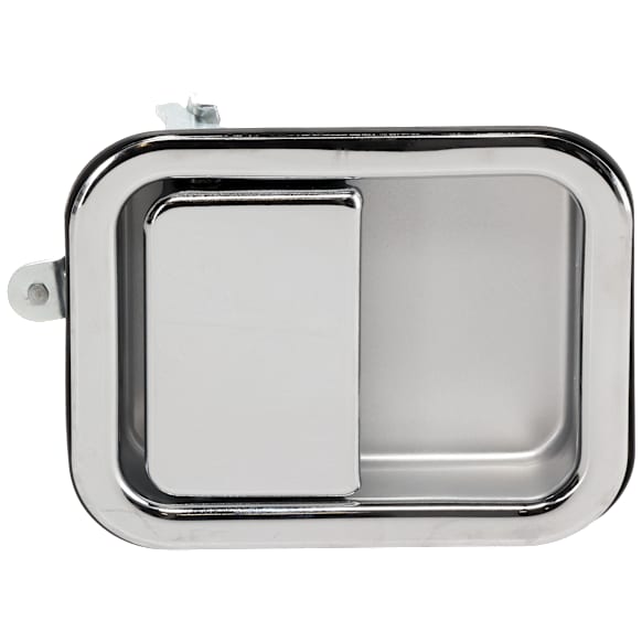Front, Driver Side Exterior Door Handle, Chrome, Without Key Hole, Full Door Type