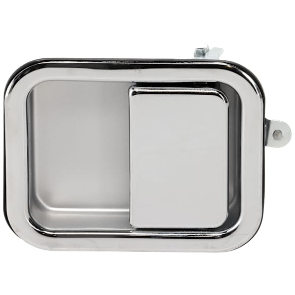 Front, Passenger Side Exterior Door Handle, Chrome, Without Key Hole, Full Door Type