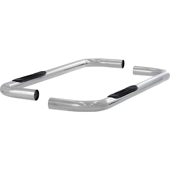 204040-2 3in Side Bars Series Nerf Bars Polished, Covers Cab Length - Set of 2