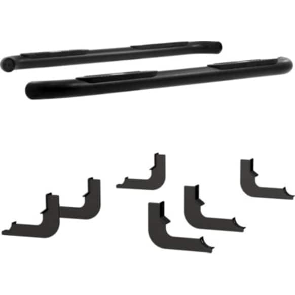 204046 3in Side Bars Series Nerf Bars Powdercoated Gloss Black, - Set of 2