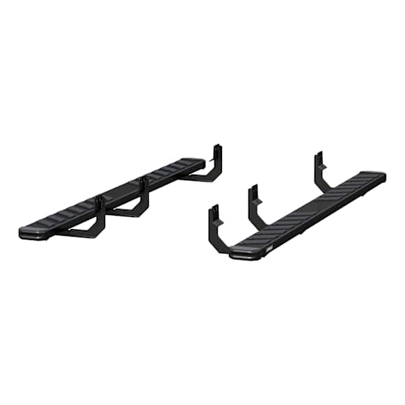 2554028 Running Boards, Black Non-Powered Carbon steel Set of 2