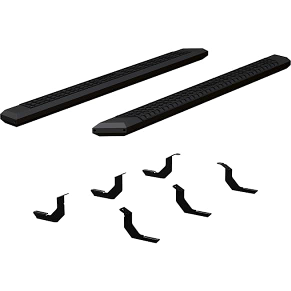 2556026 Running Boards, Powdercoated Black, Aluminum, Extended Crew Cab Pickup, 5.5 in., AdvantEDGE Series