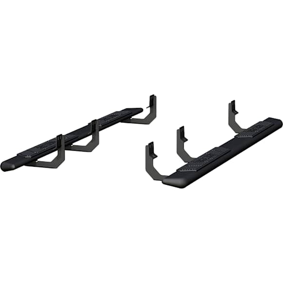 2558042 Running Boards, Powdercoated Black, Carbon Steel, Crew Cab Pickup, 5.5 in., AscentStep Series