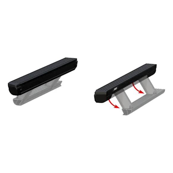 3025144 Running Boards, Black Powered Steel Set of 2