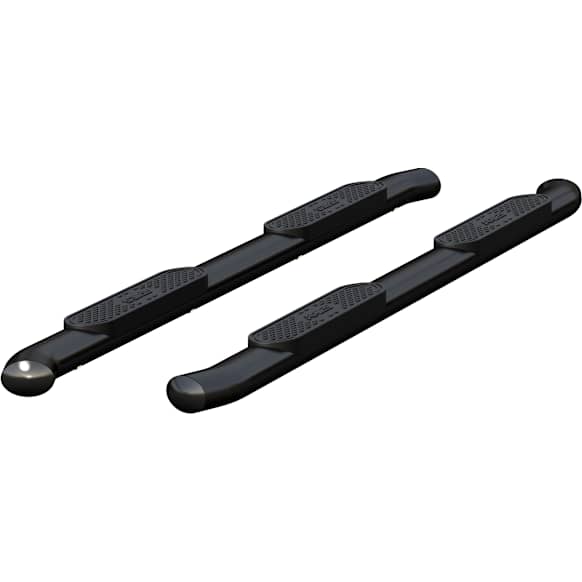 S224053 4in Side Bars Series Nerf Bars Powdercoated Black, Covers Cab Length - Set of 2
