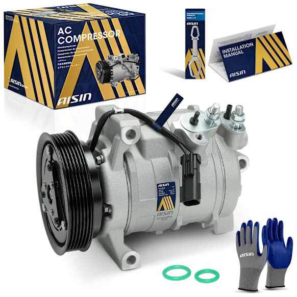 2015 Ram 3500 - A/C Compressor, OHV, GAS, 4-Door, Extended Crew Cab Pickup, With 10SRE18C Compressor, With Clutch, 6.4L 8Cyl