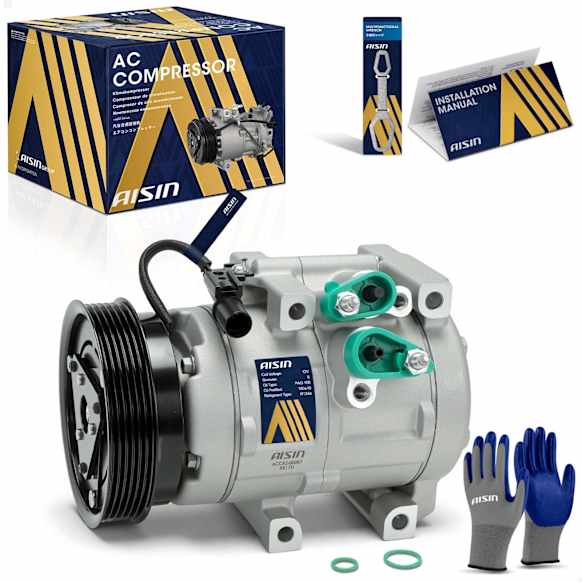 2009 Hyundai Entourage - A/C Compressor, DOHC, GAS, 4-Door, Mini Passenger Van, With HS20 Compressor and Clutch, With Clutch, 3.8L 6Cyl