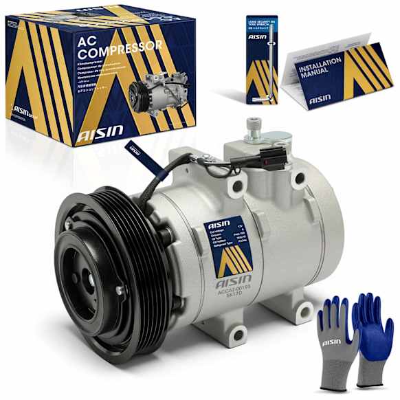 2004 Kia Amanti - A/C Compressor, DOHC, GAS, 4-Door, Sedan, With Clutch, 3.5L 6Cyl