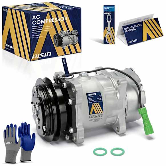 1993 Jaguar XJ6 - A/C Compressor, DOHC, GAS, 4-Door, Sedan, With Clutch, 4.0L 6Cyl