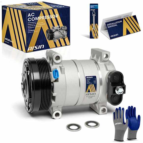 1997 GMC K3500 - A/C Compressor, OHV, GAS, 4-Door, Crew Cab Pickup, With HT6 Compressor, With Clutch, 5.7L 8Cyl