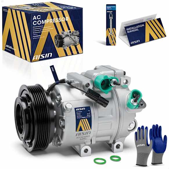 2011 Hyundai Santa Fe - A/C Compressor, DOHC, GAS, 4-Door, Sport Utility, VS18 Compressor Style, With Clutch, 3.5L 6Cyl