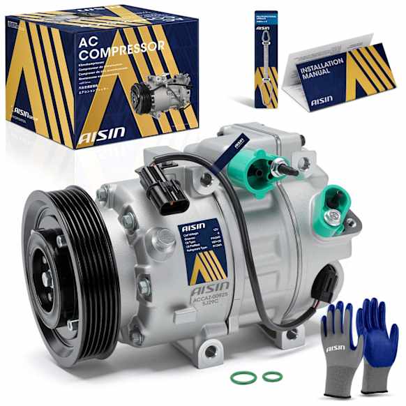 2012 Kia Sorento - A/C Compressor, DOHC, GAS, 4-Door, Sport Utility, VS18E Style; Direct Drive, With Clutch, 3.5L 6Cyl