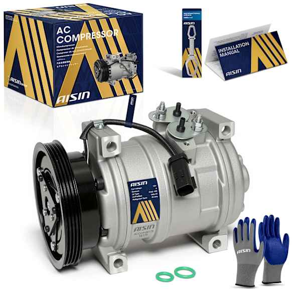 2001 Chrysler PT Cruiser - A/C Compressor, DOHC, GAS, 4-Door, Wagon, Automatic Transaxle, With Clutch, 2.4L 4Cyl