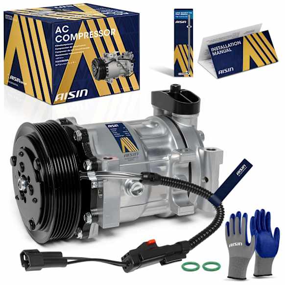 1998 Dodge Dakota - A/C Compressor, OHV, GAS, 2-Door, Extended Cab Pickup, With 7-Groove Pulley, With Clutch, 5.2L 8Cyl