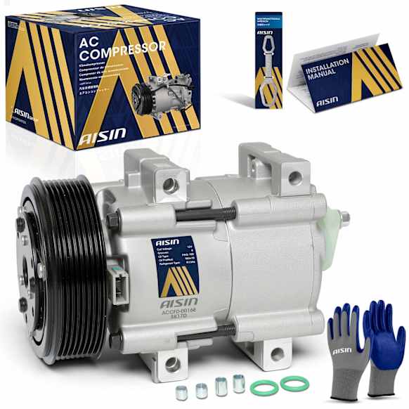 1993 Ford F-350 - A/C Compressor, OHV, DIESEL, 2-Door, Cab & Chassis, Factory Installed A/C, With Clutch, 7.3L 8Cyl