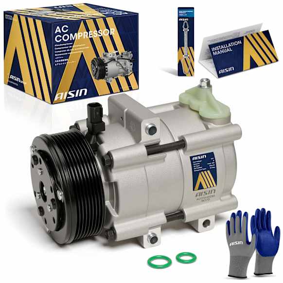 2008 Ford E-450 Super Duty - A/C Compressor, OHV, DIESEL, Stripped Chassis - Incomplete, With FS18 Compressor And Clutch, Except FS10 Compressor, With Clutch, 6.0L 8Cyl