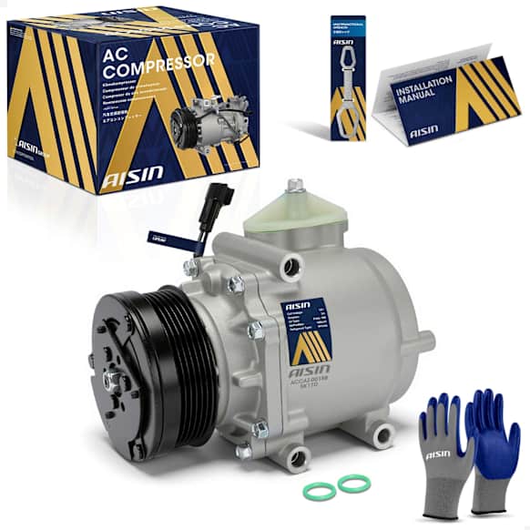 2006 Lincoln Navigator - A/C Compressor, SOHC, GAS, 4-Door, Sport Utility, With Scroll Compressor and Clutch, With 6-Groove Pulley, With Clutch, 5.4L 8Cyl