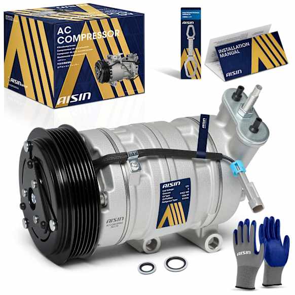 2011 GMC Terrain - A/C Compressor, DOHC, FLEX, 4-Door, Sport Utility, With SP17 Compressor, With 6-Groove Pulley, With Clutch, 3.0L 6Cyl