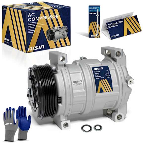 2008 Chevrolet Express 2500 - A/C Compressor, OHV, DIESEL, 4-Door, Standard Cargo Van, With 10S20F Compressor, With Clutch, 6.6L 8Cyl