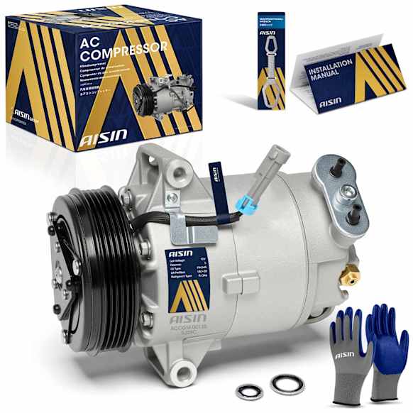 2004 Chevrolet Cavalier - A/C Compressor, DOHC, BI-FUEL, 4-Door, Sedan, CVC Compressor, With Clutch and 5-Groove Pulley, With Clutch, 2.2L 4Cyl