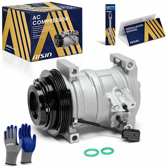 2011 Cadillac CTS - A/C Compressor, OHV, GAS, 2-Door, Coupe, With 10S17F Compressor and Clutch, With 4-Groove Pulley, With Clutch, 6.2L 8Cyl