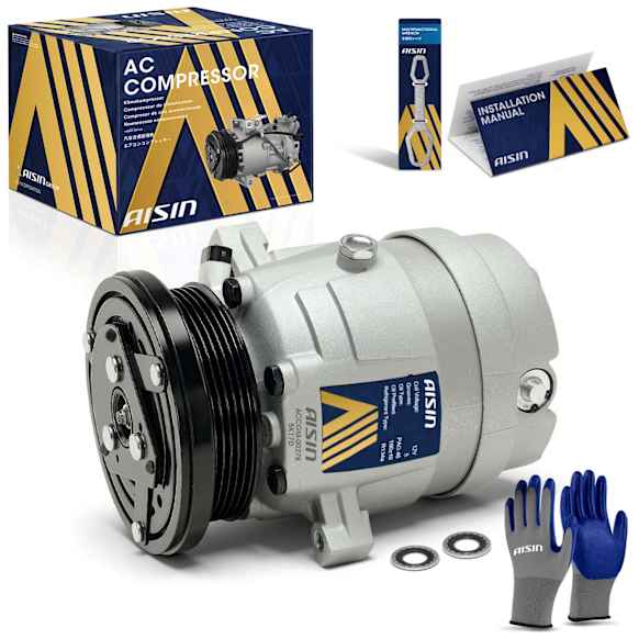 1994 Oldsmobile Cutlass Ciera - A/C Compressor, OHV, GAS, 4-Door, Wagon, With V5 Compressor and Clutch, With 5-Groove Pulley, With Clutch, 2.2L 4Cyl