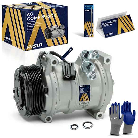 2011 Buick Enclave - A/C Compressor, DOHC, GAS, 4-Door, Sport Utility, With 10S20C Compressor and 6-Groove Pulley, Except 10PA20C Compressor, With Clutch, 3.6L 6Cyl