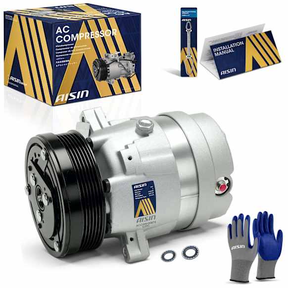 2001 Buick LeSabre - A/C Compressor, OHV, GAS, 4-Door, Sedan, V5 Style, With Clutch, 3.8L 6Cyl