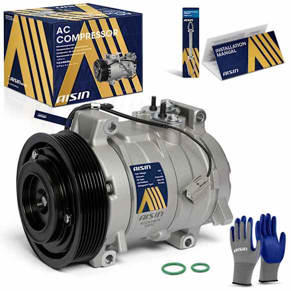 2007 Honda Accord - A/C Compressor, DOHC, GAS, 4-Door, Sedan, With 10S17C Compressor, DeSlugger 36140, With Clutch, 2.4L 4Cyl