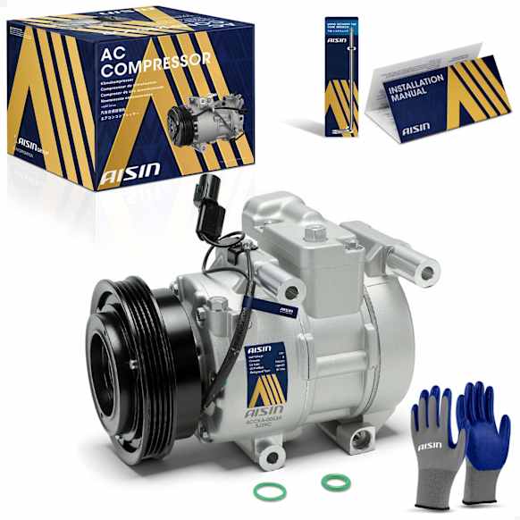 2009 Kia Rio5 - A/C Compressor, DOHC, GAS, 4-Door, Hatchback, With 6SBU16 Compressor, With Clutch, 1.6L 4Cyl