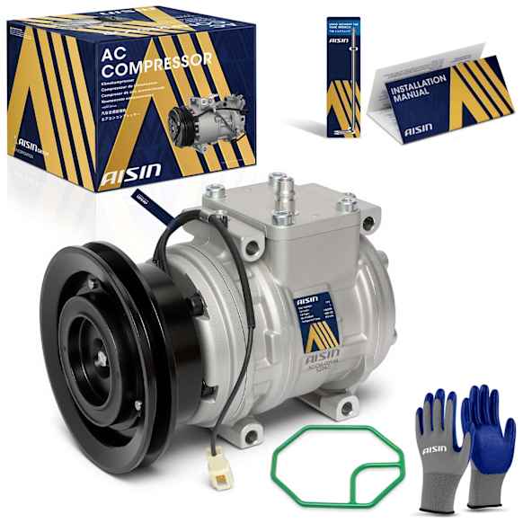 1996 Mitsubishi Montero - A/C Compressor, SOHC, GAS, 4-Door, Sport Utility, With 10PA15C Compressor and 1-Groove Pulley, With Clutch, 3.0L 6Cyl