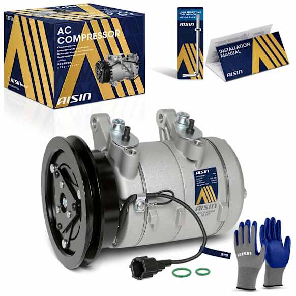 2001 Nissan Frontier - A/C Compressor, DOHC, GAS, 2-Door, Extended Cab Pickup, With DKV14C Compressor, With Clutch, 2.4L 4Cyl