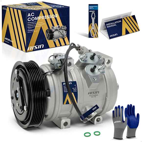 2007 Toyota Highlander - A/C Compressor, DOHC, GAS, 4-Door, Sport Utility, With 10S17C Compressor and Clutch, With Clutch, 3.3L 6Cyl